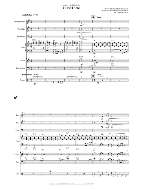 I'll Be There (Arr. Daryl McKenzie) - The Jackson 5 (Small Ensemble)
