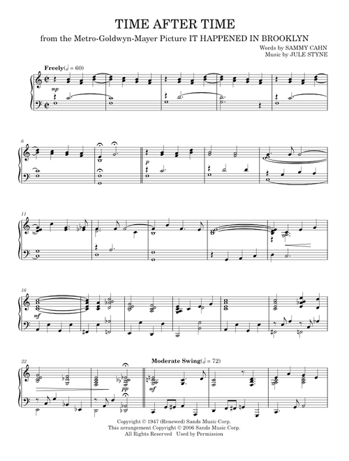 Time after time - Frank Sinatra (Piano Solo)
