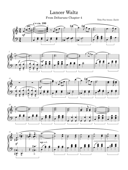 Lancer Waltz (most accurate) – Toby Fox