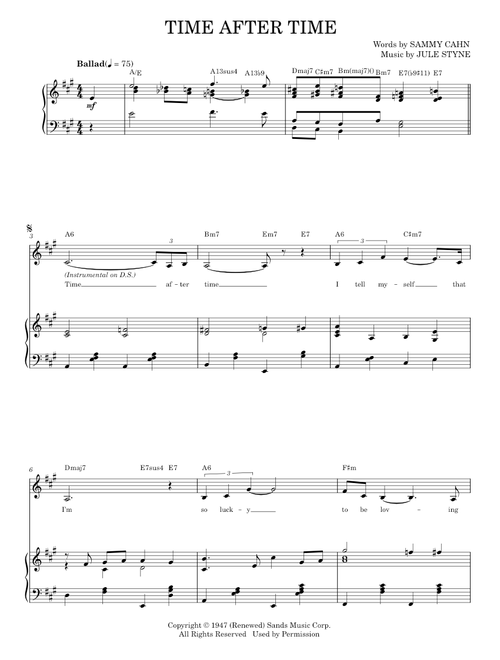 Time after time - Frank Sinatra (Piano Vocal)
