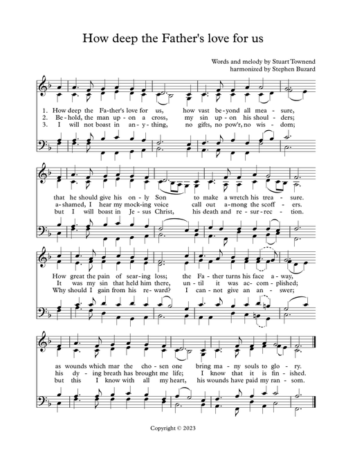 How Deep The Father's Love For Us (Arr. Stephen Buzard) - Nichole Nordeman (Choral, SATB)