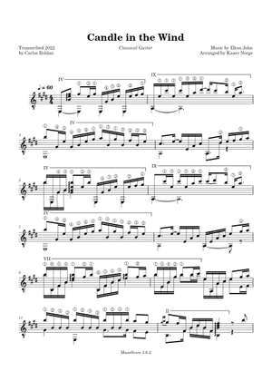 Partitura De Candle In The Wind