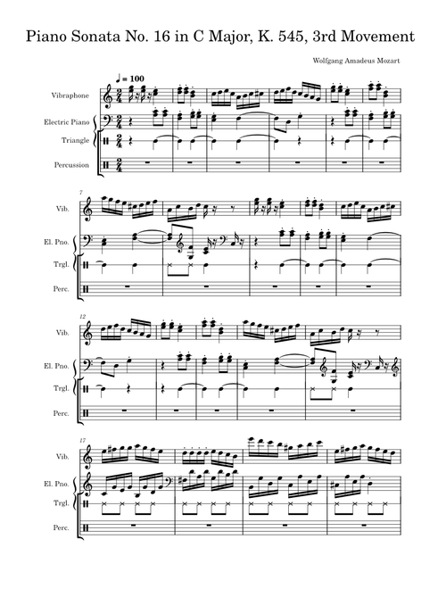Piano Sonata No.16 in C major, K.545 – Wolfgang Amadeus Mozart Piano Sonata No. 16 in C Major, K. 545, 3rd Movement
