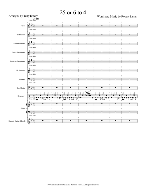 25 or 6 to 4 - Chicago Small Band Arrangement
