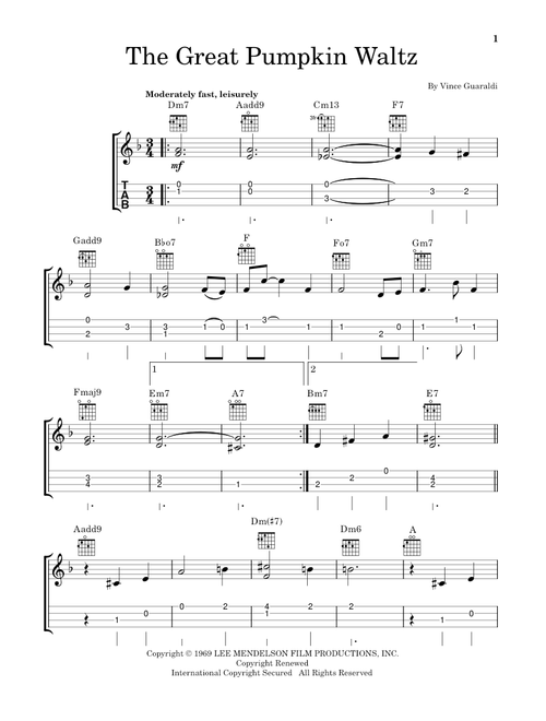 The Great Pumpkin Waltz - Vince Guaraldi (Ukulele)