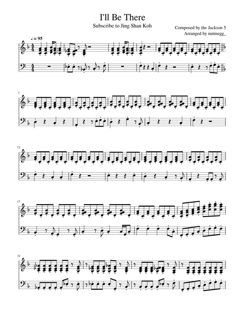 I'll Be There: Piano Accompaniment
