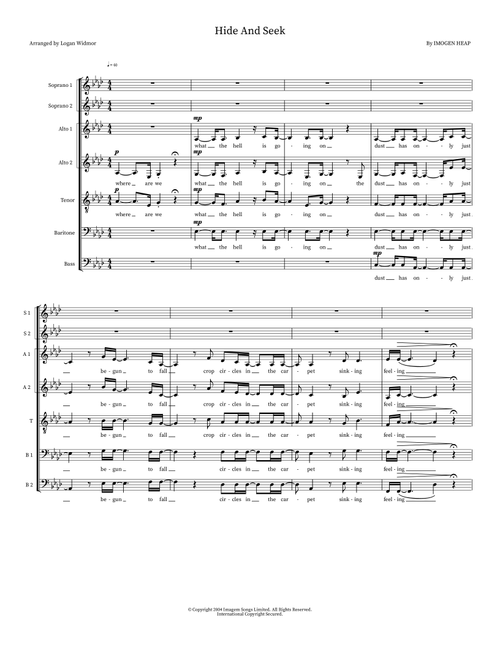 Hide And Seek (Arr. Logan Widmor) - Imogen Heap (Choral, SATB)