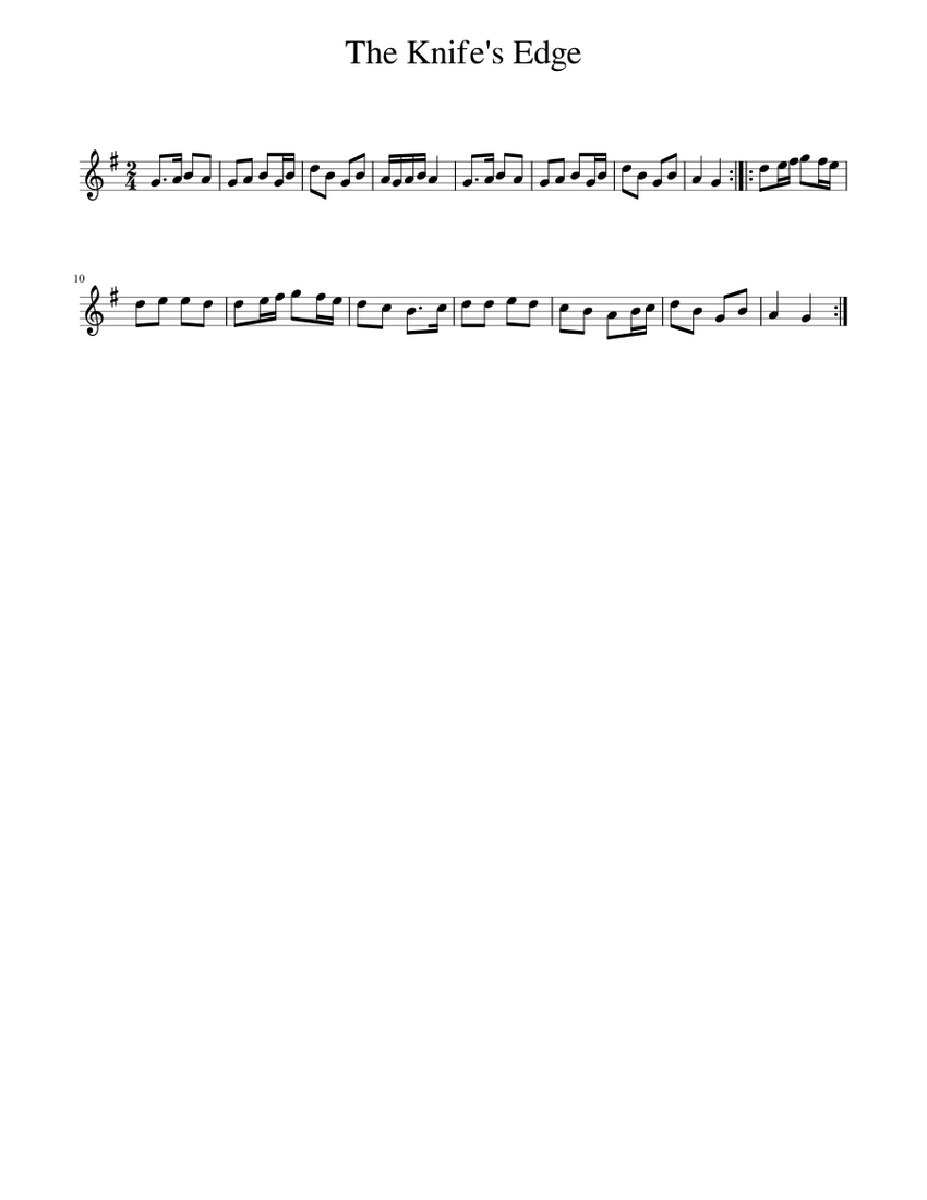 Knife Note The Knife's Edge Sheet Music for Piano (Solo) easy | MuseScore.com
