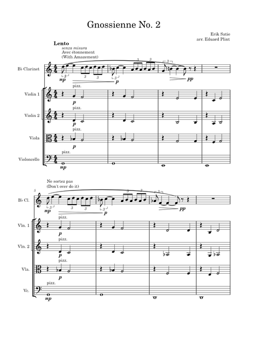 Gnossienne No. 2 – Erik Satie