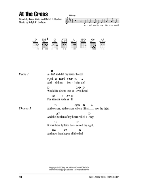 At The Cross - Isaac Watts (Guitar Chords-Lyrics)