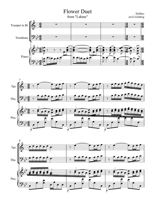 Flower Duet from Lakme (Arr. Grant Golding) - Night at the opera (Instrumental Duet)