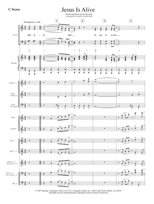 Jesus Is Alive (Arr. Lyndell Leatherman) - Ron Kenoly (Instrumental Duet)