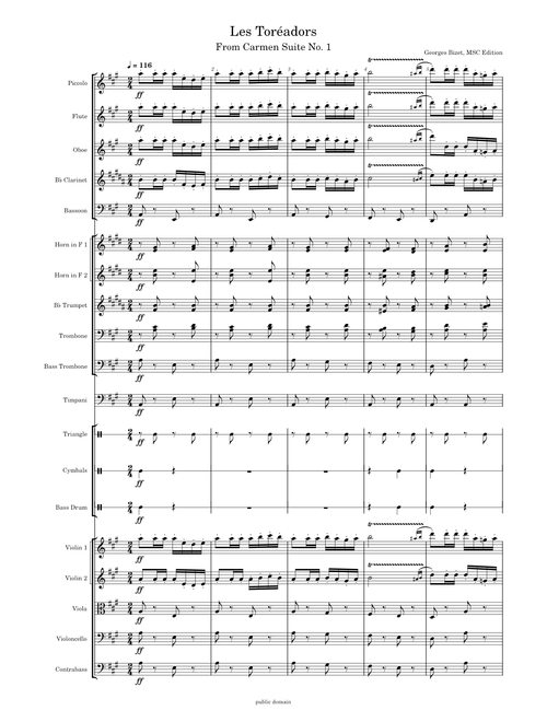 Les Toréadors (From Carmen, Suite No. 1) - Georges Bizet