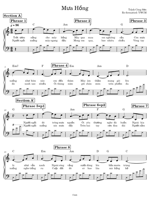 Mua hong – LH rhythm with Original chords - Trịnh Công Sơn