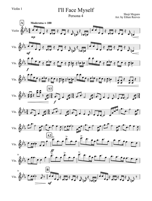 I'll Face Myself: 1st Violin