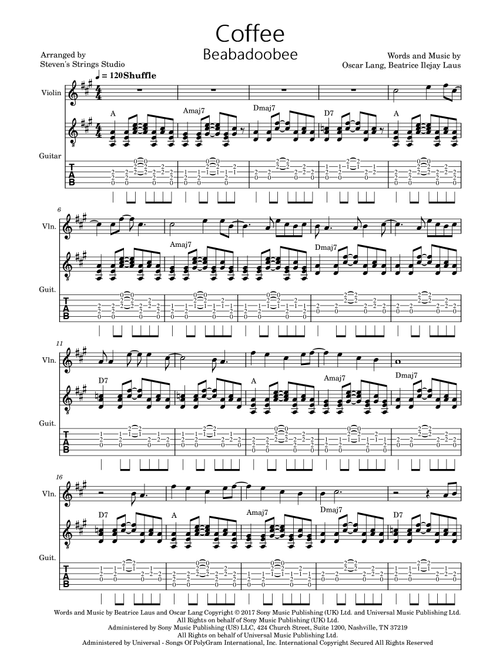 Coffee (Arr. Steven's Strings Studio) - Beabadoobee (Instrumental Duet)