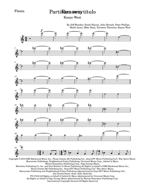 Runaway (Arr. Fernanda Moura) - Kanye West (Flute Solo)