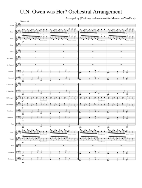 U N Owen was Her Orchestral Arrangement