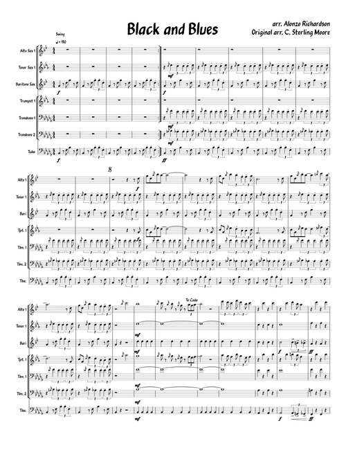 Black and Blues (For Brass Band/Jazz Ensemble)