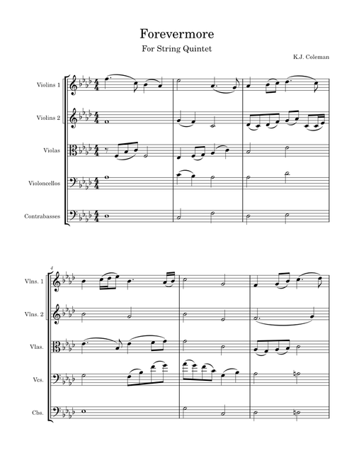 Forevermore - An Original String Quintet – K.J. Coleman