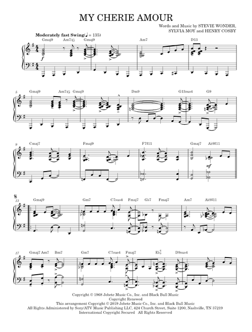 My cherie amour - Stevie Wonder (Piano Solo)