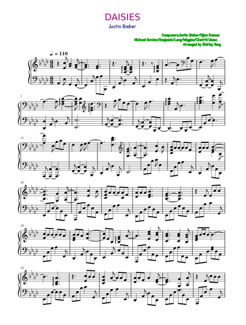 Daisies – Justin Beiber