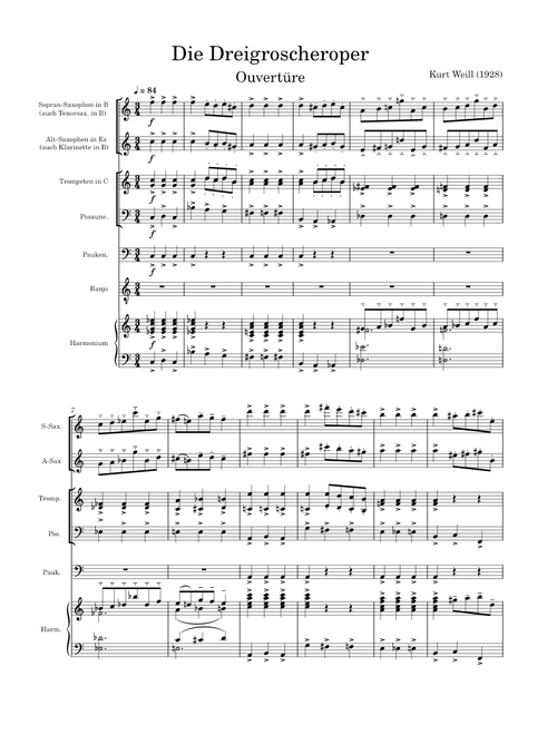 Overture to Die Dreigroschenoper – Kurt Weill (1928)