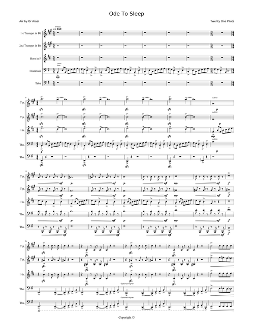 Ode To Sleep – Twenty One Pilots (Brass)