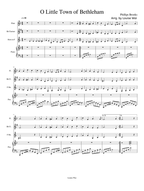 O Little Town Of Bethlehem - Misc Christmas