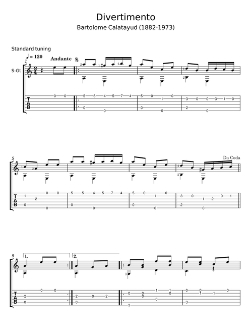 Divertimento - Bartolome Calatayud