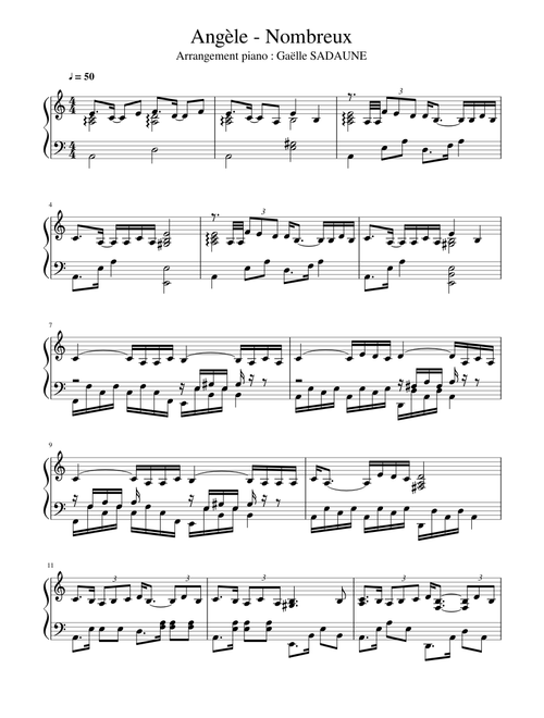 Nombreux – Angèle Arrangement Gaëlle SADAUNE