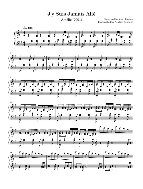 J'y suis jamais alle – Yann Tiersen (in progress)