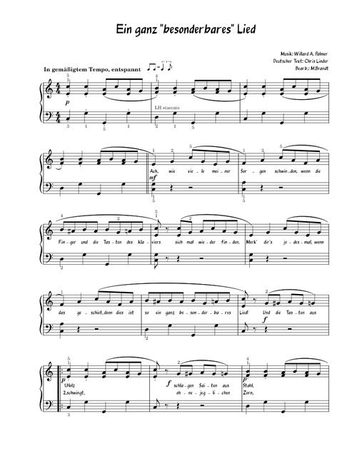 Ein ganz "besonderbares" Lied – Willard A. Palmer