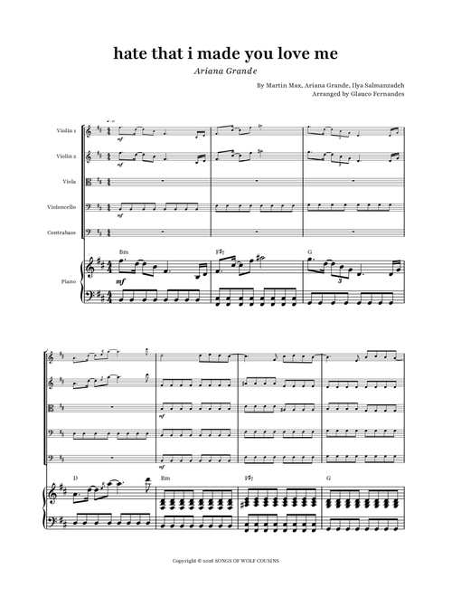 Hate That I Made You Love Me (Arr. Glauco Fernandes) - Ariana Grande, Martin Max, Ilya Salmanzadeh (String Ensemble)