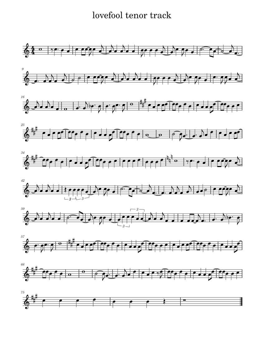 Lovefool – The Cardigans Sheet Music for Piano (Women’s Choir) easy ...