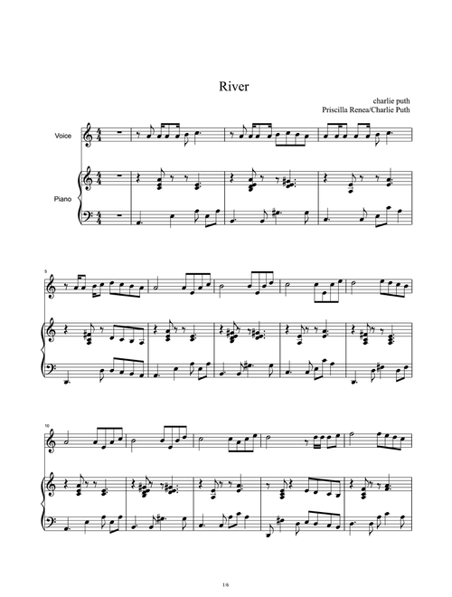 River (Arr. Charlie Puth) (Piano Vocal)