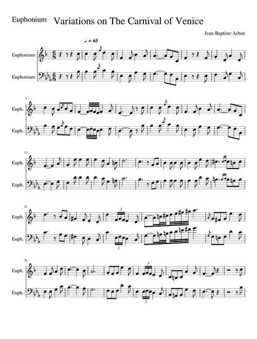 CARNIVAL OF VENICE EUPHONIUM