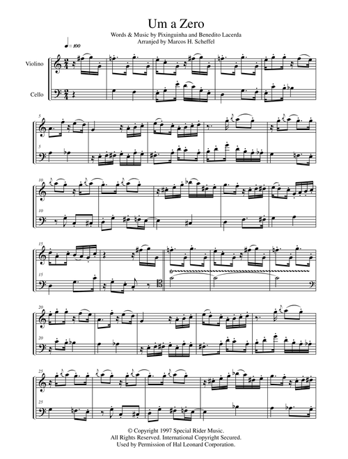 Um A Zero (Arr. Marcos Henrique Scheffel) - Benedicto Lacerda, Alfredo Da Rocha Viana (Instrumental Duet)