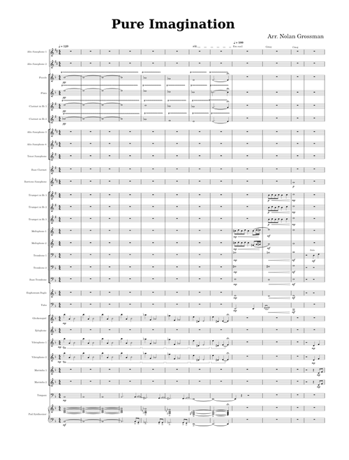 Pure imagination – Gene Wilder Jersey Surf Pure Imagination Ballad – Gene Wilder Pure Imagination - Arr. Nolan Grossman