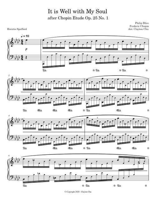 It is Well with My Soul, after Chopin Etude Op. 25 No. 1