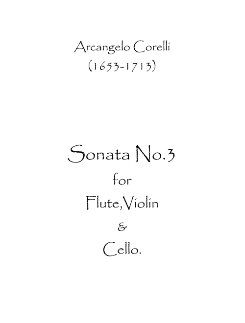Sonata No.3 (Arr. Spence Bundy) - Arcangelo Corelli (Small Ensemble)