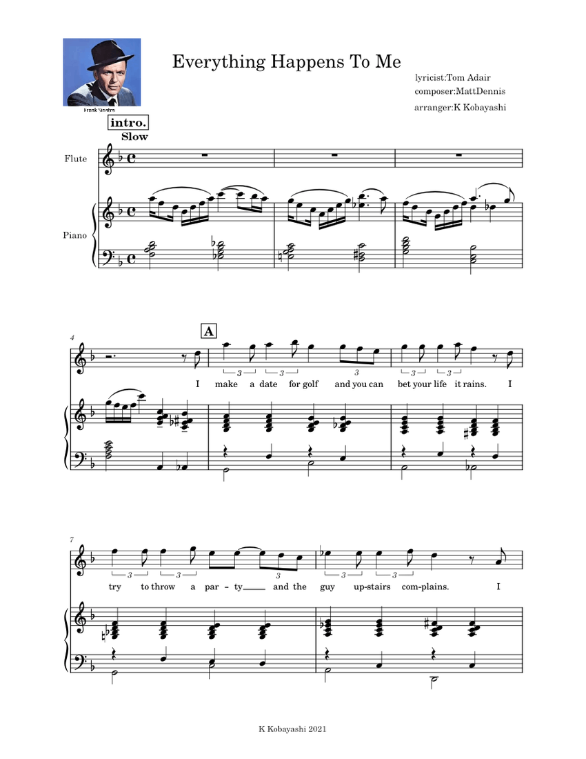 Bill Evans: Everything Happens To Me sheet music for piano solo