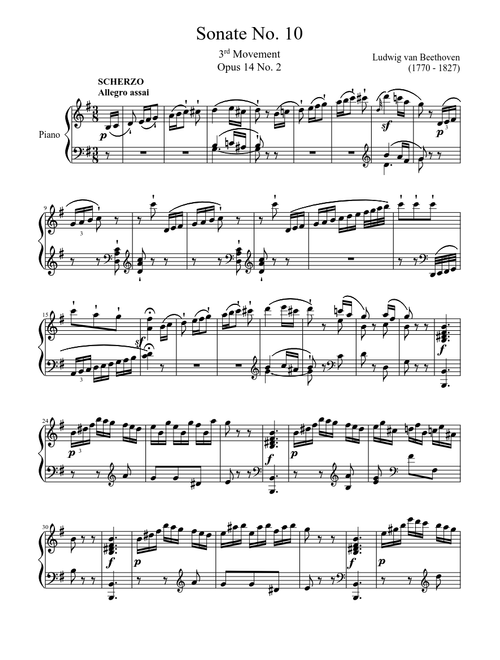 Sonate No. 10, 3rd Movement