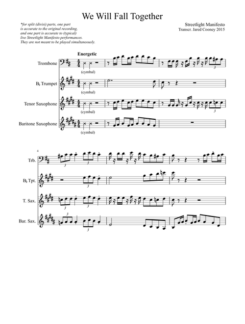 We Will Fall Together (accurate transcription)