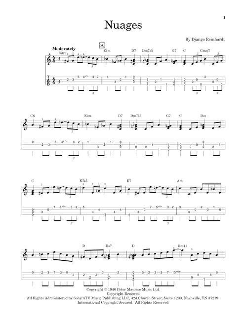 Nuages - Django Reinhardt (Easy Ukulele (with Tab))