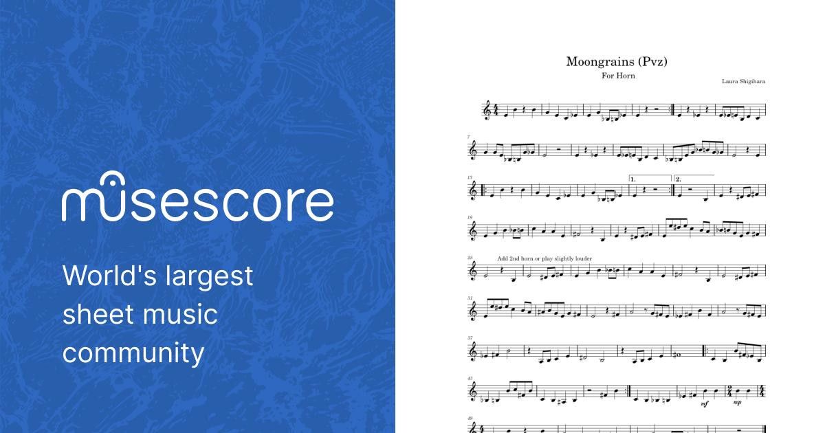 Moongrains for Horn Sheet Music for French horn (Solo