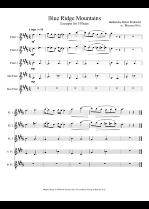 Blue Ridge Mountains - Fleet Foxes Sheet Music and Tab for Piano, Organ ...