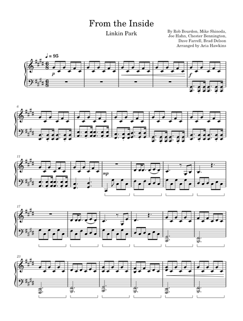 From The Inside – Linkin Park Piano