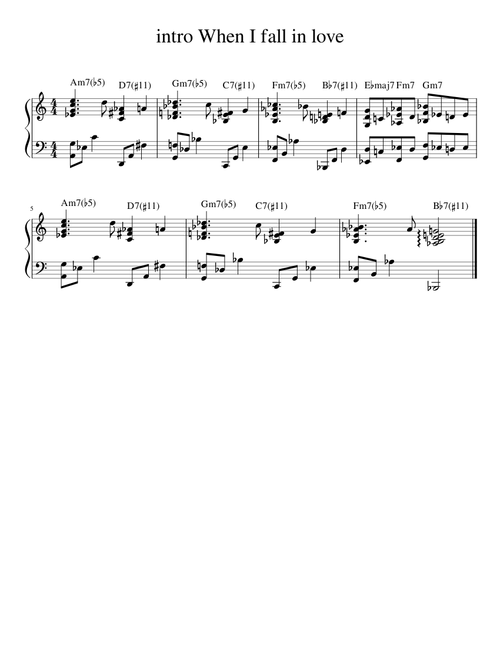 intro When I fall in love