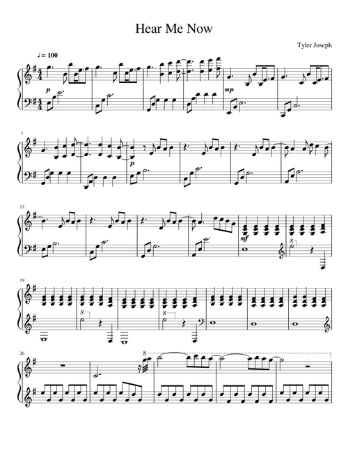 Hear Me Now-Tyler Joseph